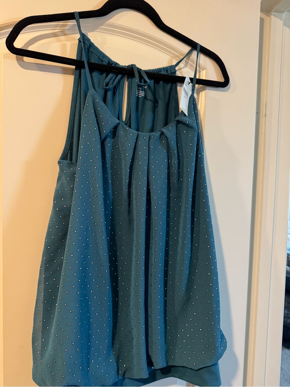 Lane Bryant Teal Beaded Spaghetti Strap Camisole